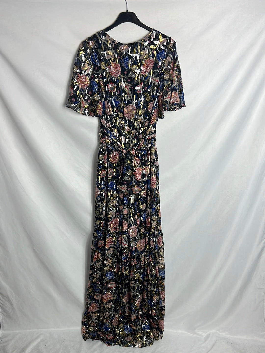 BA&SH. Vestido largo estampados brillo. T 2(M)