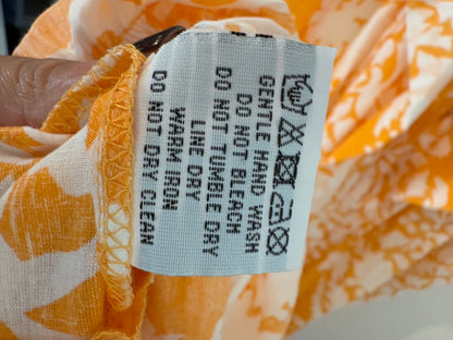 JULIET DUNN. Printed mandarin orange maxi dress. Size 1 (S/M)