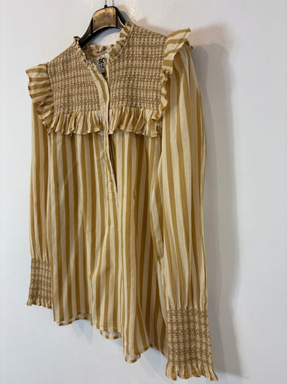 SOPHIE & LUCIE. Blusa rayas y nido de abeja