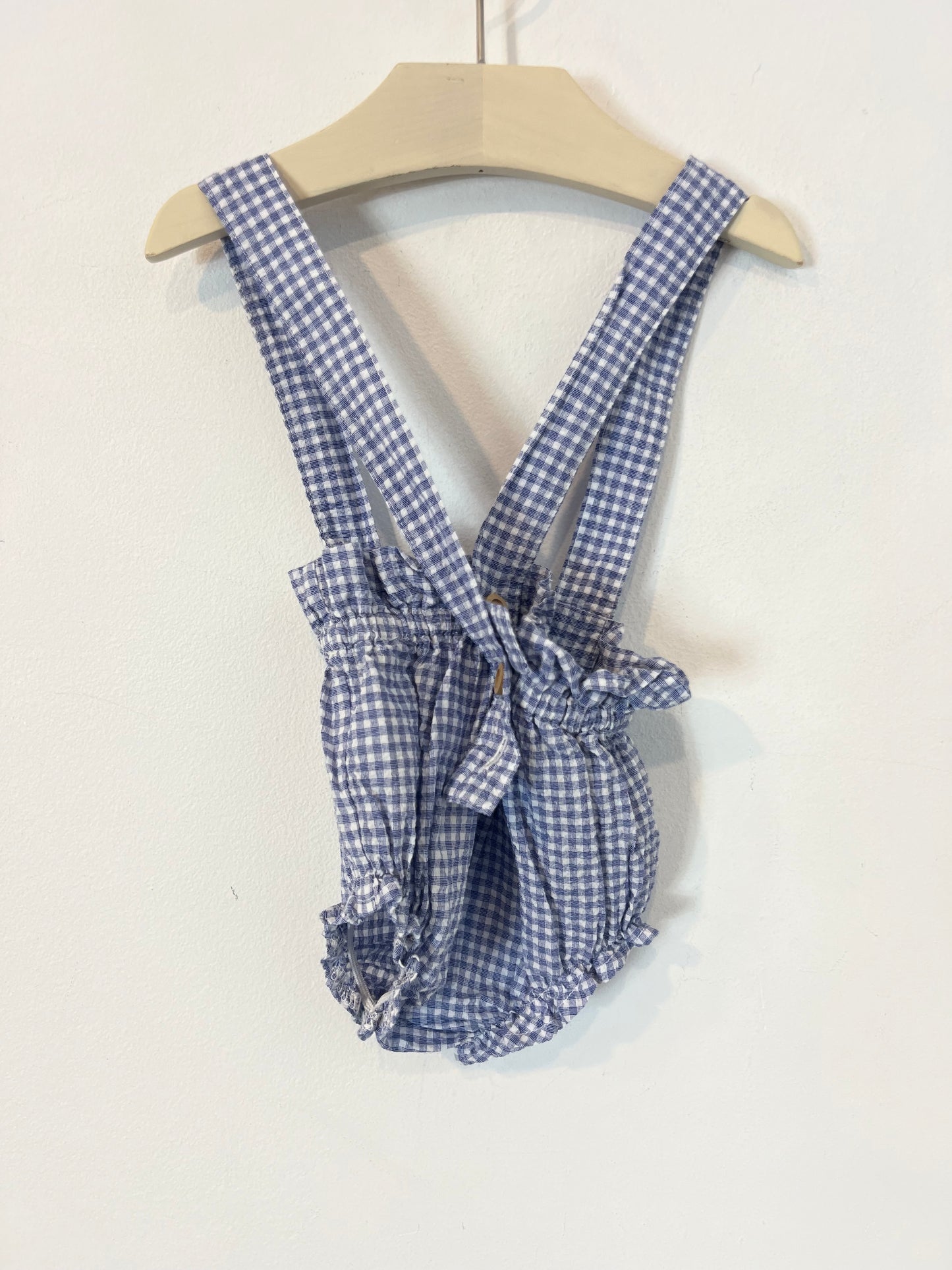 KIDDO THE LABEL. Ranita azul cuadros vichy T.6 meses