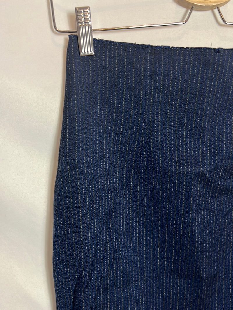 CORTANA. Falda tubo azul rayas. T 36