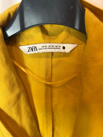 ZARA. Mustard midi dress. XS-S