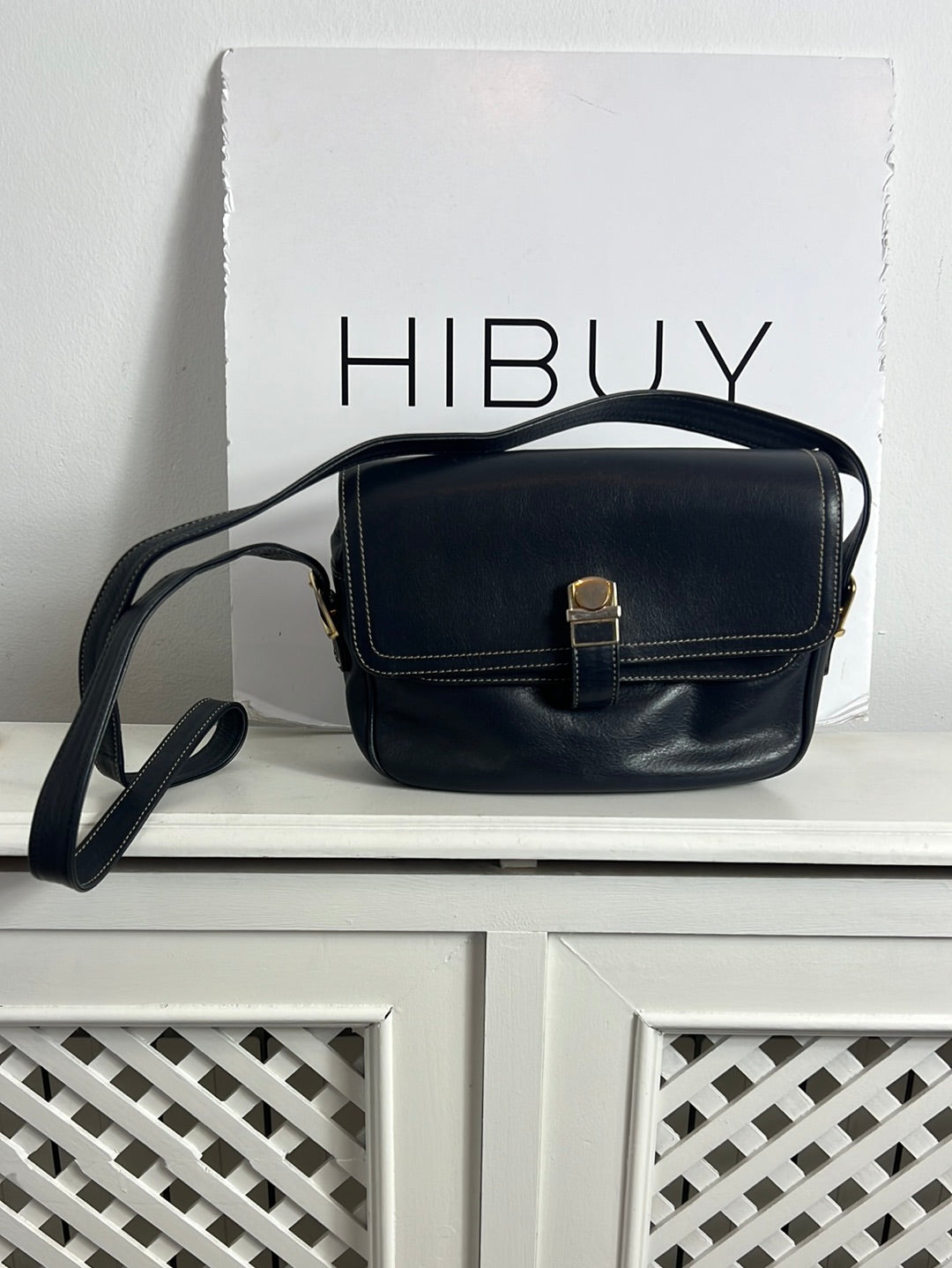 OTHERS. Vintage blue leather bag