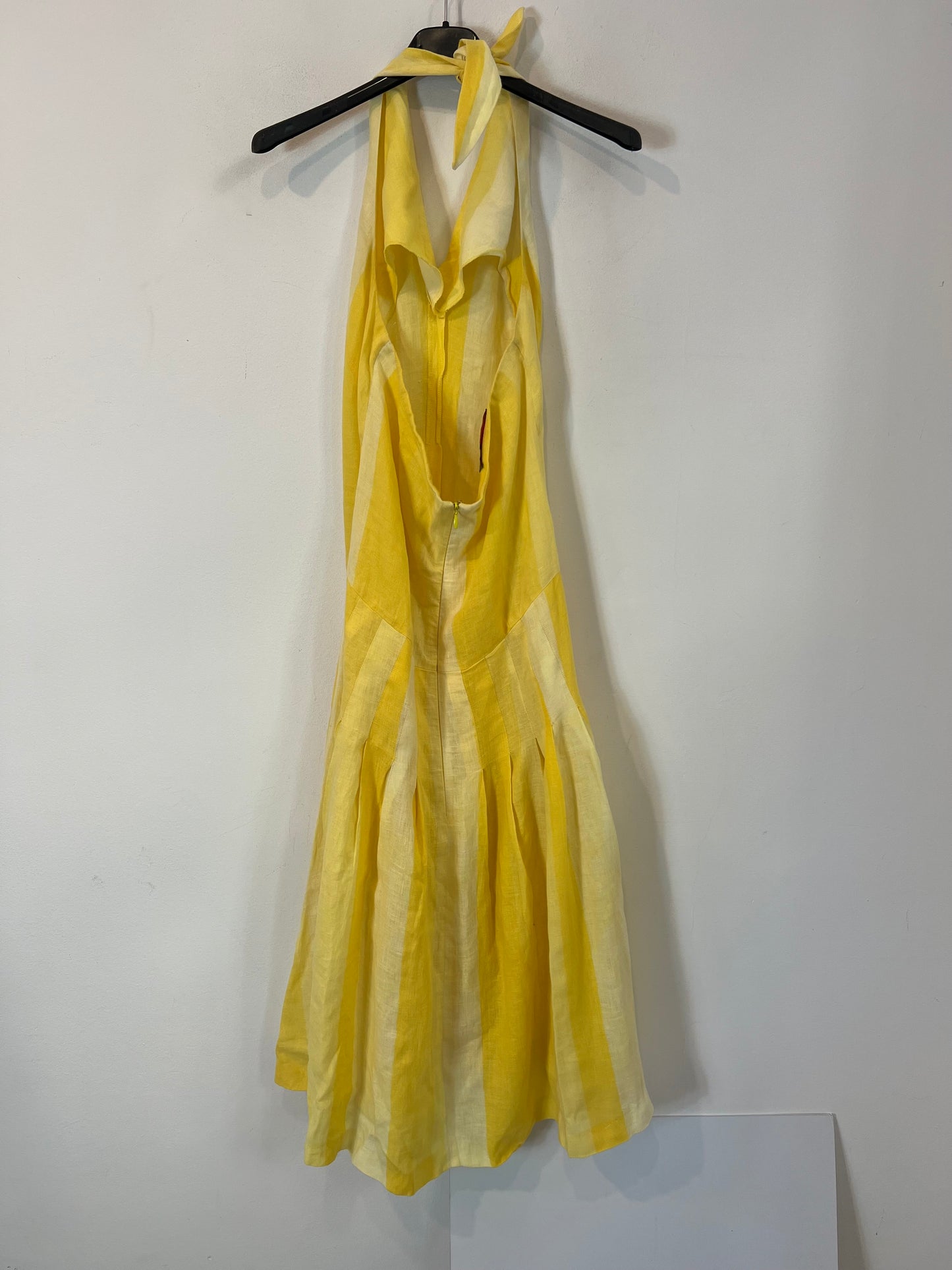 JOCOMOMOLA. Vestido midi lino tablas. T M