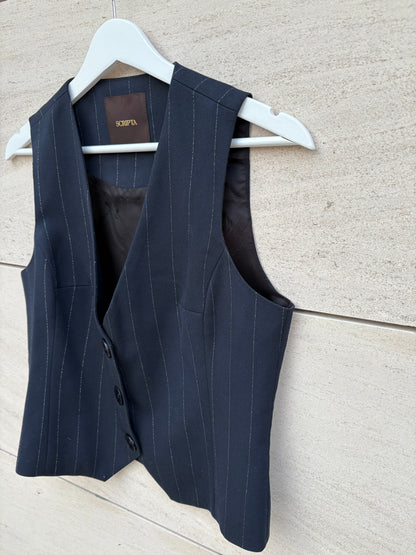 SCRIPTA. Traje de chaqueta azul marino con chaleco
