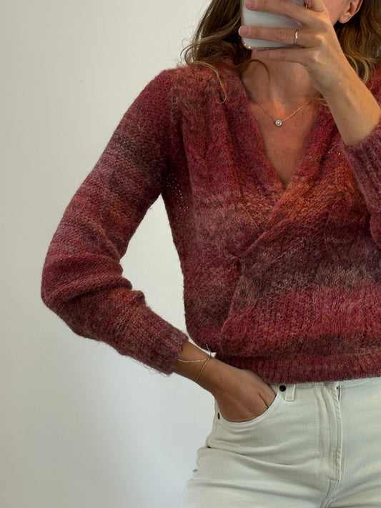 SCALPERS. Jersey jaspeado burdeos