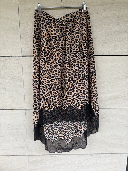 ZADIG&VOLTAIRE. Falda midi animal print asimétrica