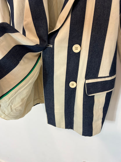 SKATÏE BRAND. Blazer recta rayas azules. T M