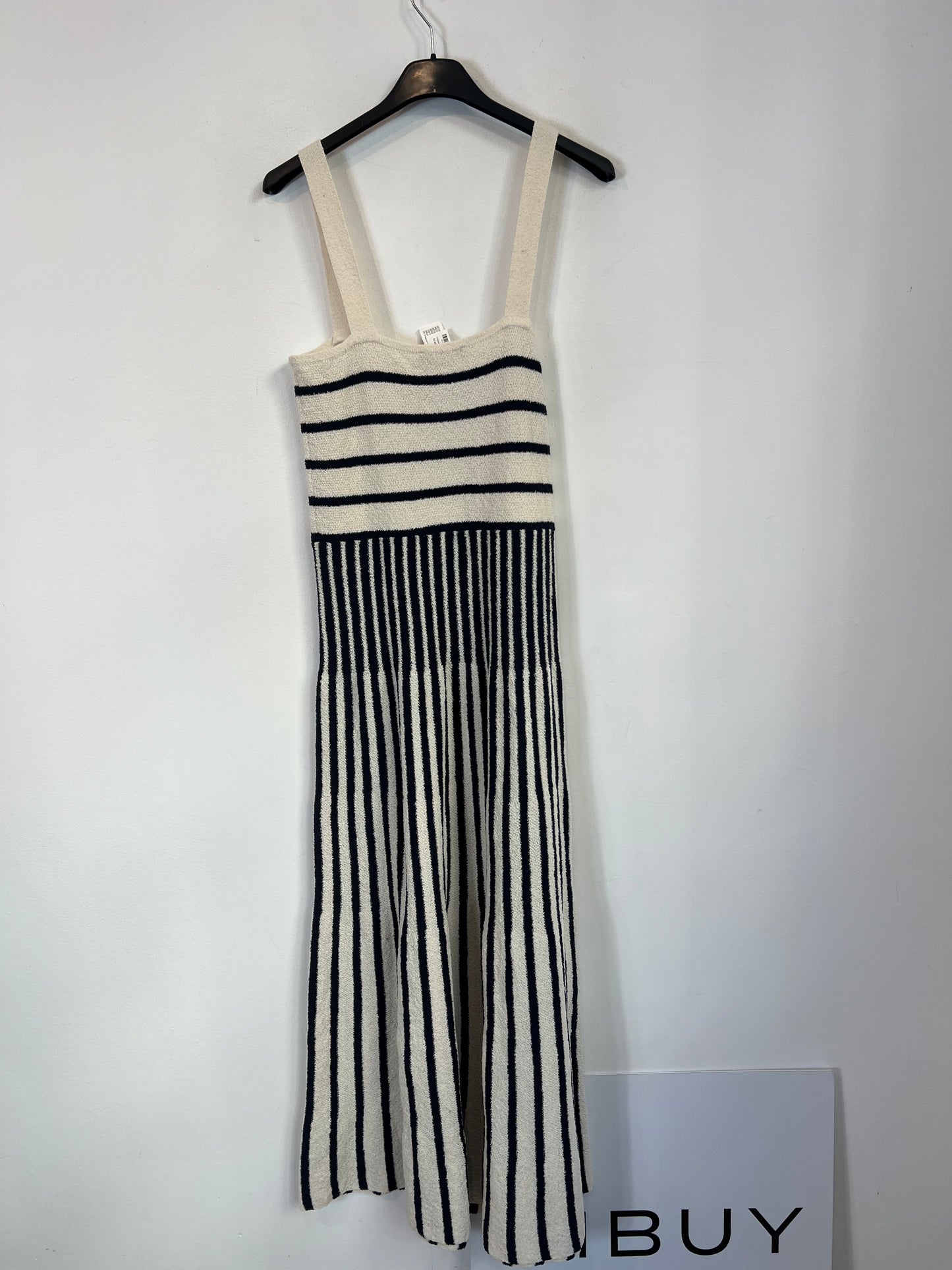 ZARA. Vestido rayas textura T.s