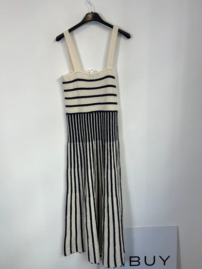 ZARA. Vestido rayas textura T.s