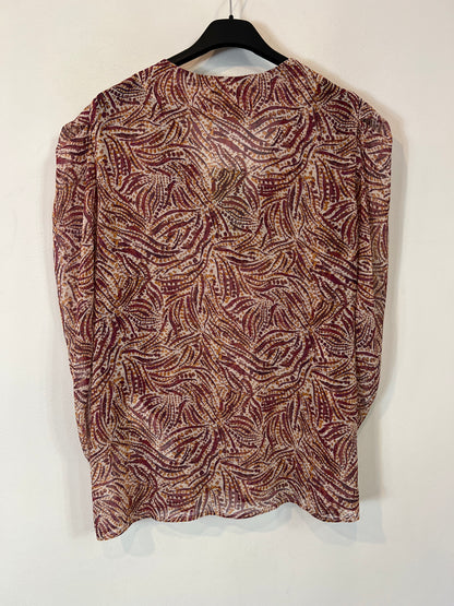 INTROPIA. blusa estampada tonos beige T.l