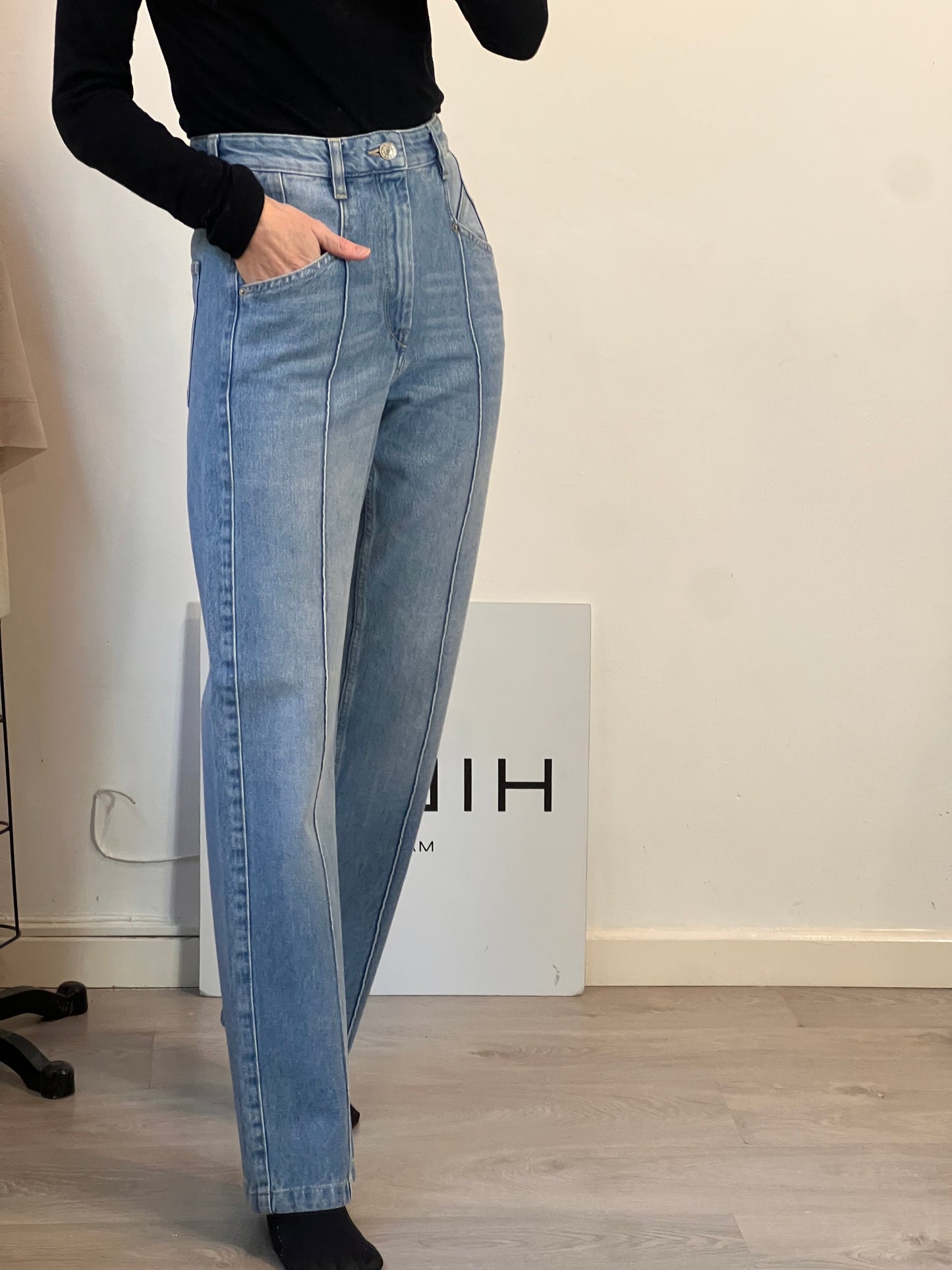 ISABEL MARANT. Denim recto costura
