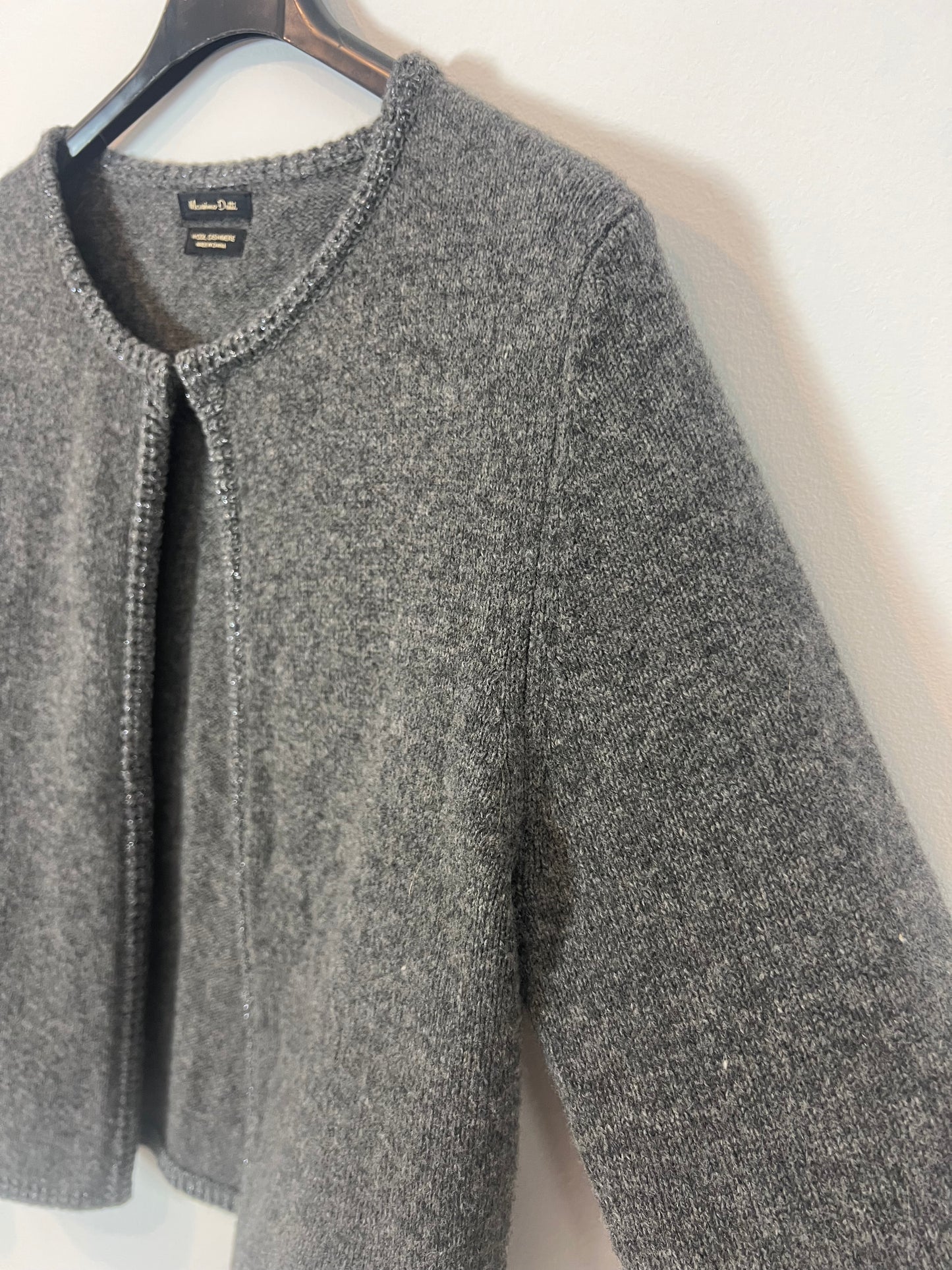 MASSIMO DUTTI. Chaqueta gris lana y cashmire. T M