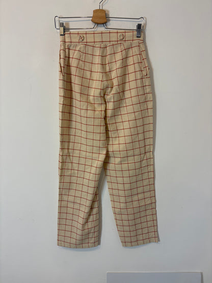 IPA. Conjunto pantalón y chaleco cuadros. T XS