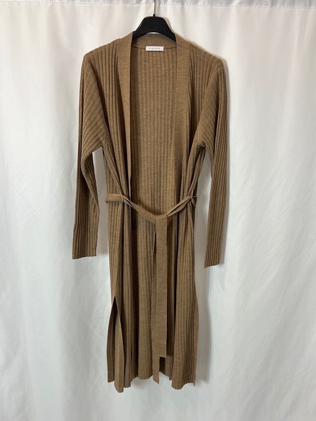 VIRIATUS. Ts ribbed camel cardigan