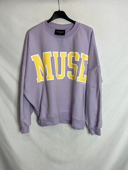 COLOURFUL REBEL. Sudadera morada letras. T M