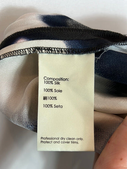 PHILLIP PLEIN. Printed silk trousers. Size 6 (40)