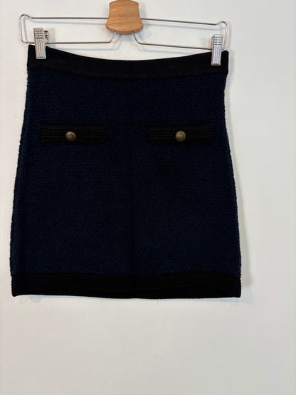 MASSIMO DUTTI. Total look falda y Cárdigan bicolor textura T.xs/s