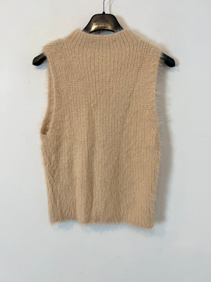 ZARA. Top beige pelito T.m