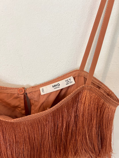 MANGO. Top flecos salmón T.xs