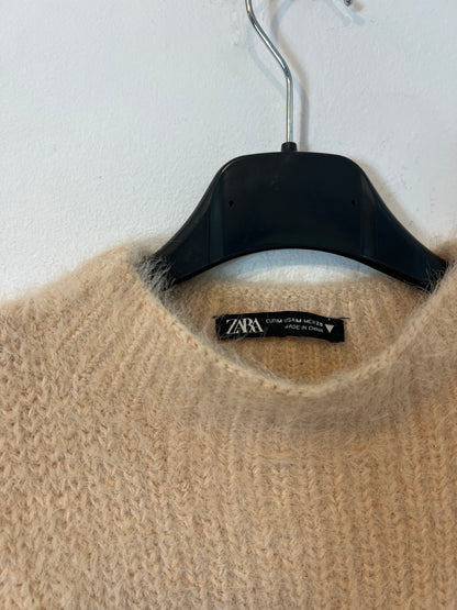 ZARA. Top beige pelito T.m