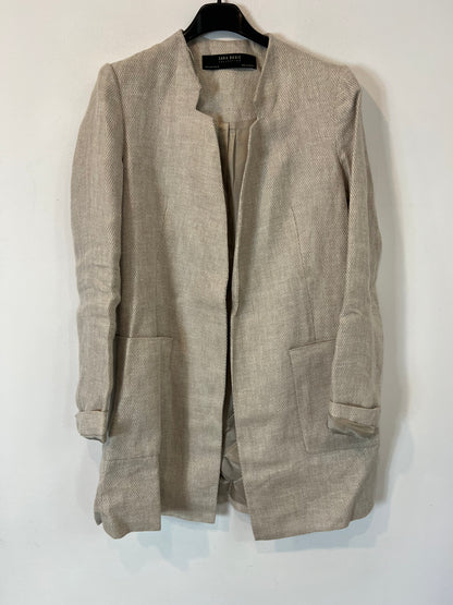 ZARA. Blazer beige textura T.s