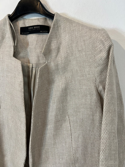 ZARA. Blazer beige textura T.s