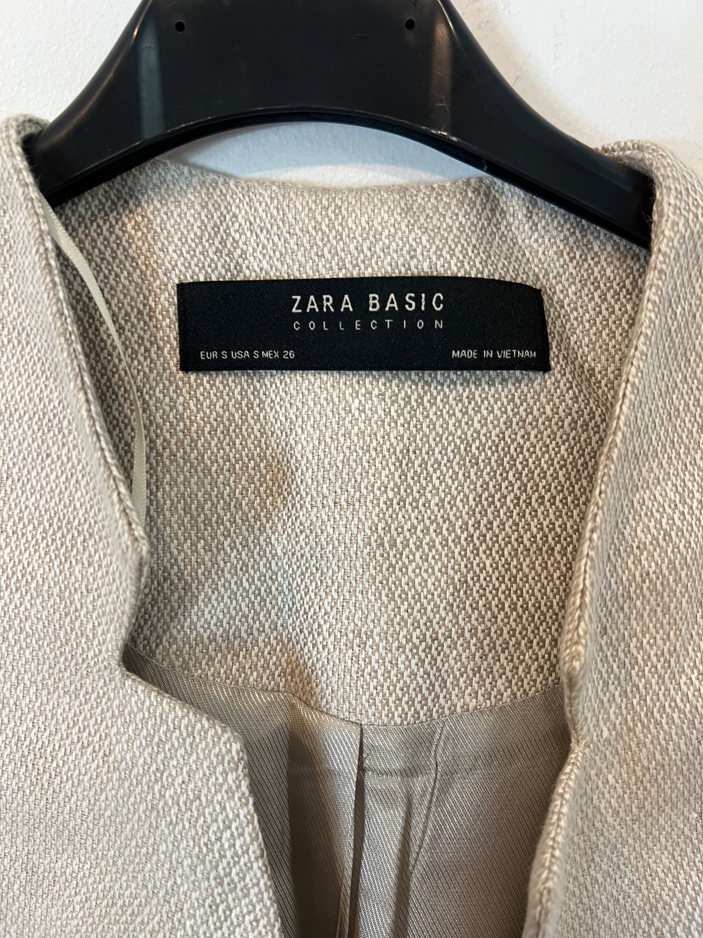ZARA. Blazer beige textura T.s