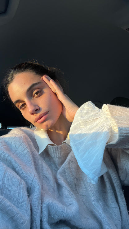 LÉANE STUDIO. White blouse with embroidered details. TS