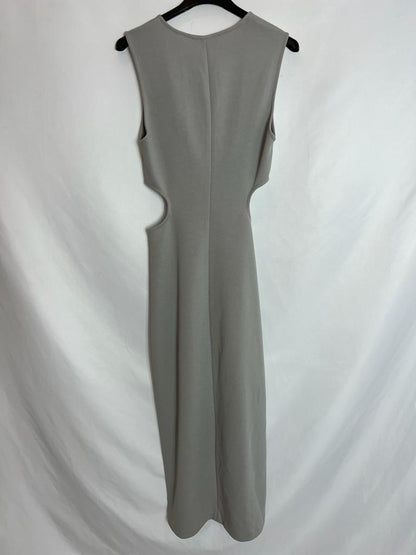 ZARA. Blue-gray midi dress with slits. TS