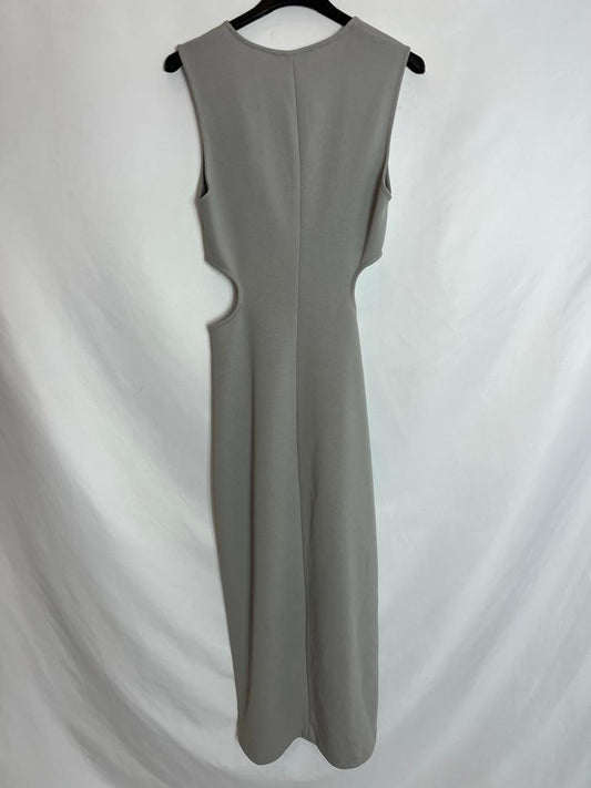 ZARA. Blue-gray midi dress with slits. TS