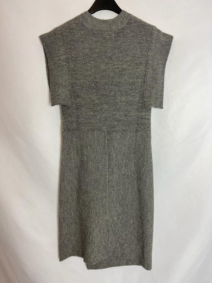 ISABEL MARANT. Short grey knit dress. Size 36