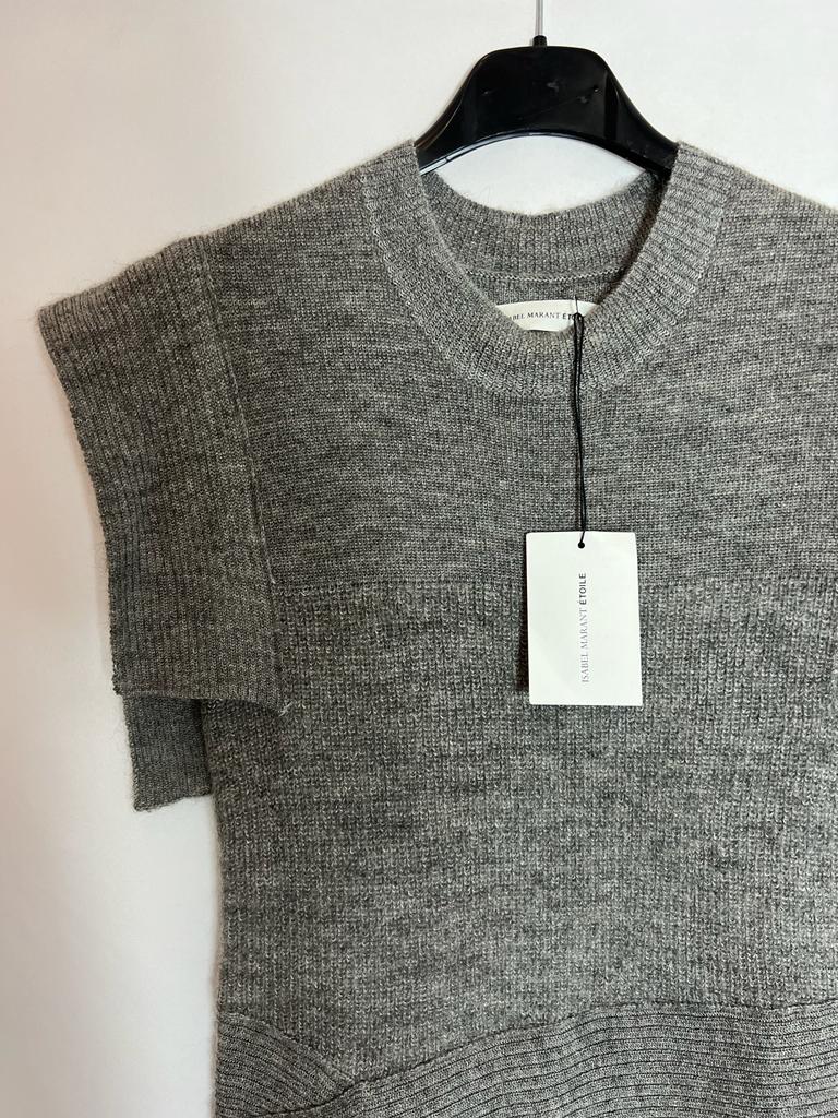 ISABEL MARANT. Short grey knit dress. Size 36