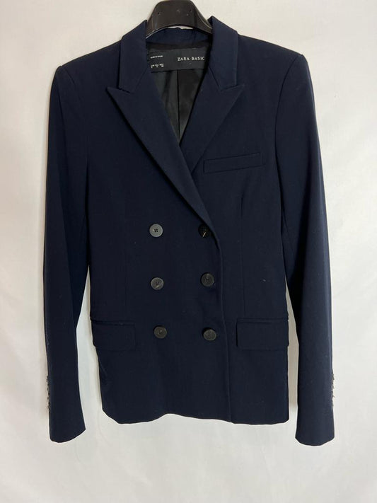 ZARA. Double-breasted blue blazer. TS