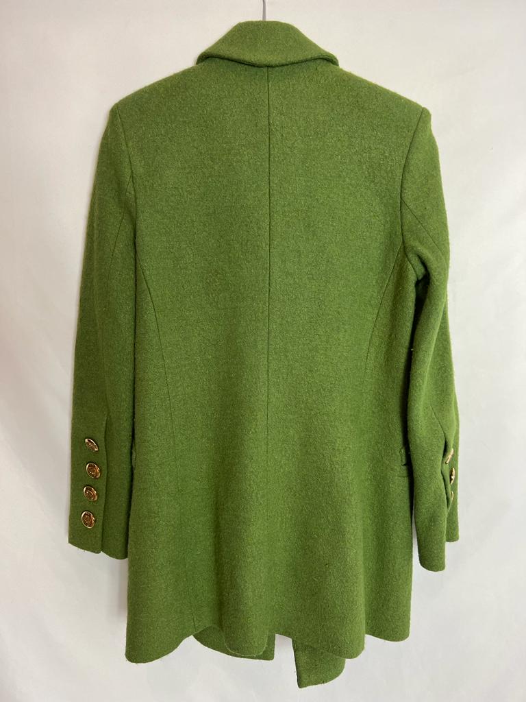 DIME ROMEO. Blazer/abrigo verde botones dorados. T XS