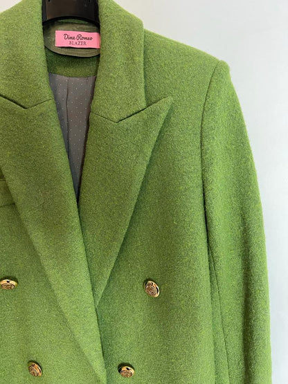 DIME ROMEO. Blazer/abrigo verde botones dorados. T XS