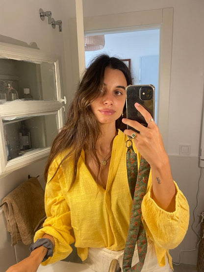 Blusa amarillo Algodón T.6(m/l)