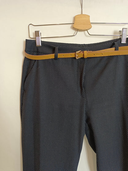 ZARA. Blue polka dot trousers, size 38