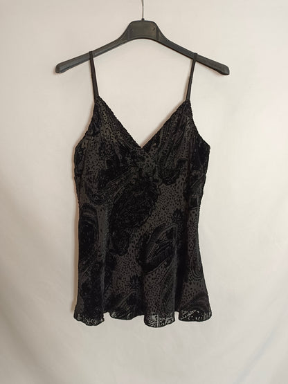 RALPH LAUREN. Black silk Ts top