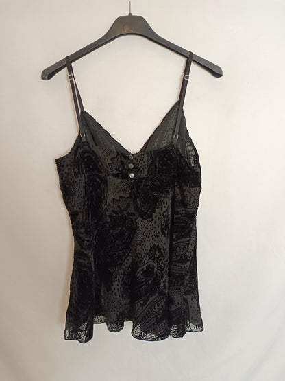 RALPH LAUREN. Black silk Ts top