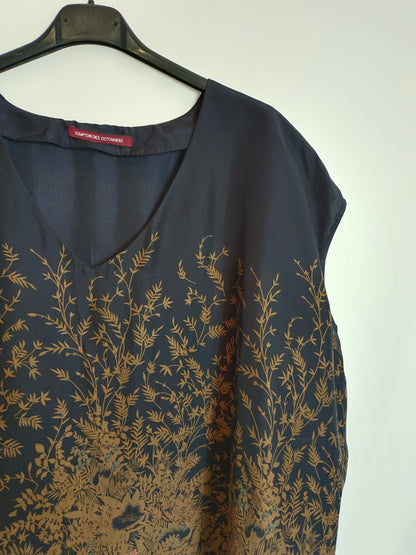 COMPTOIR DES COTONNIERS. Oversized blue blouse T.2(m)