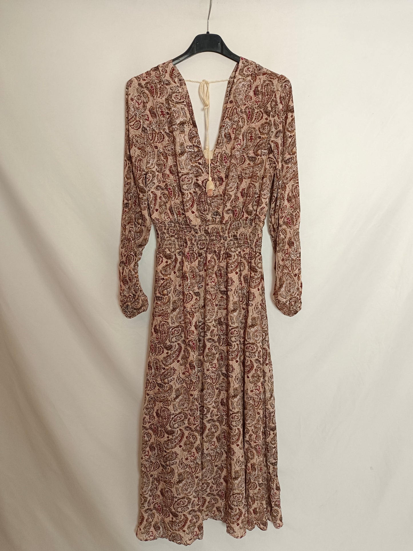 SLOWLOVE. Vestido rosa amebas T.s