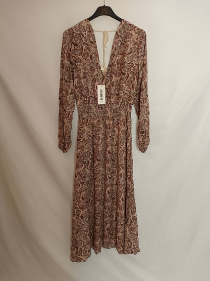 SLOWLOVE. Vestido rosa amebas T.s