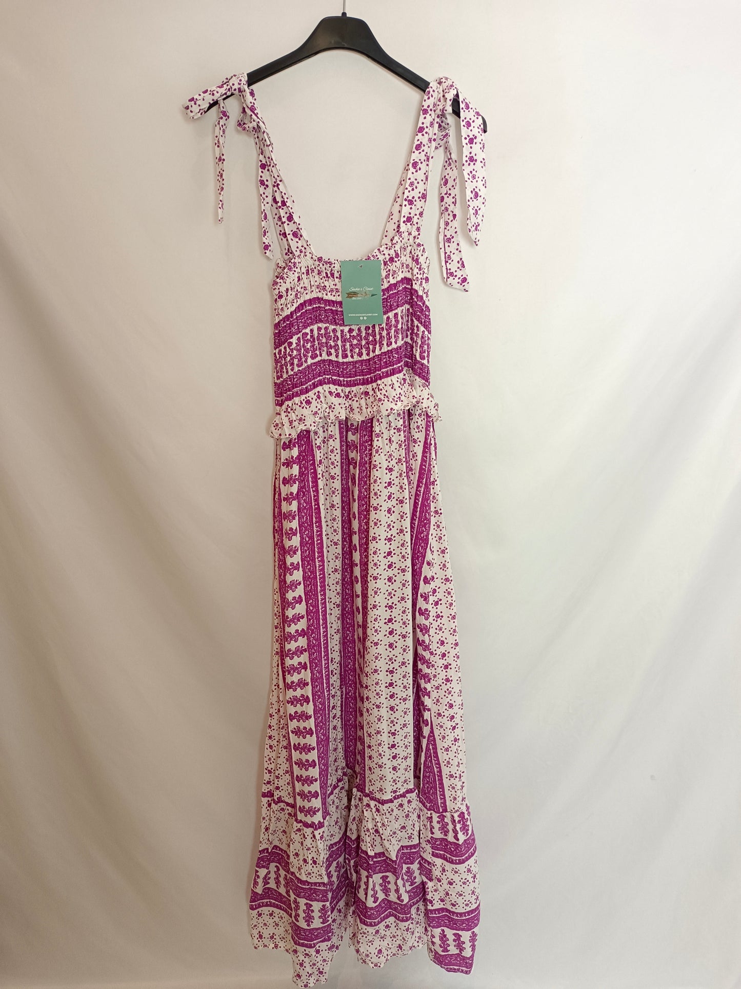 SACHA CLOSET. Purple flower dress T.(s)