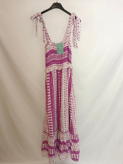 SACHA CLOSET. Purple flower dress T.(s)