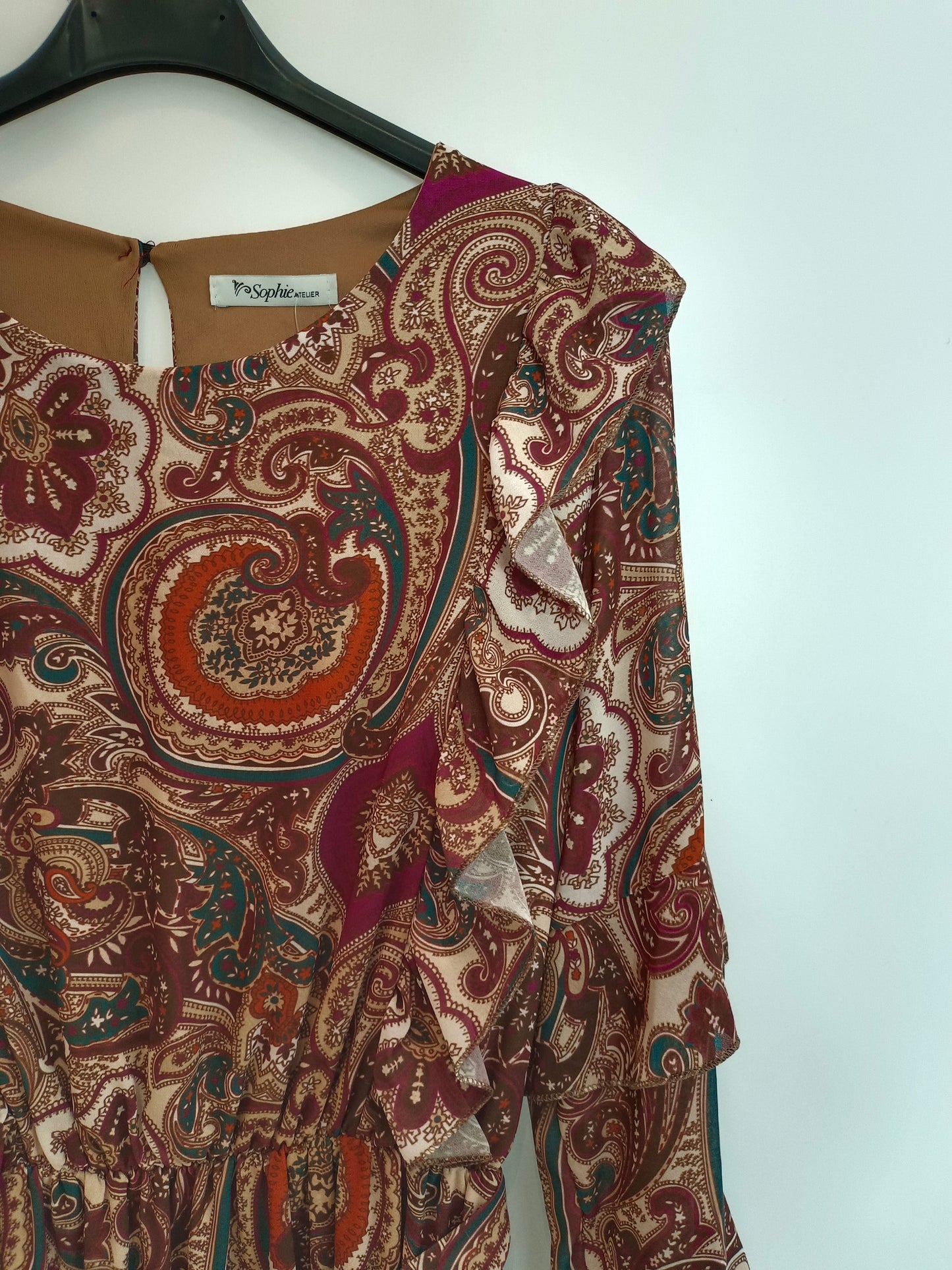 SACHA CLOSET. Amoeba burgundy dress YOUR(s)