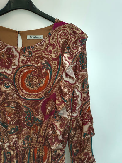 SACHA CLOSET. Amoeba burgundy dress YOUR(s)