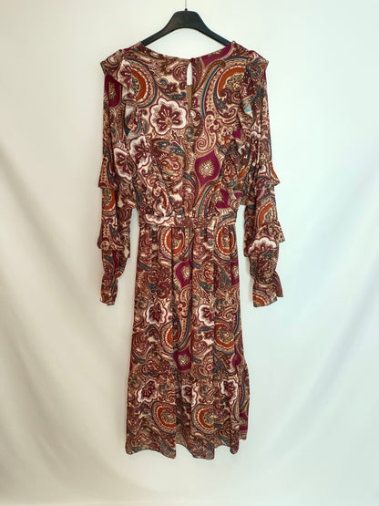 SACHA CLOSET. Amoeba burgundy dress YOUR(s)