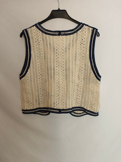 OTRAS. Chaleco beige bordado TU(S)
