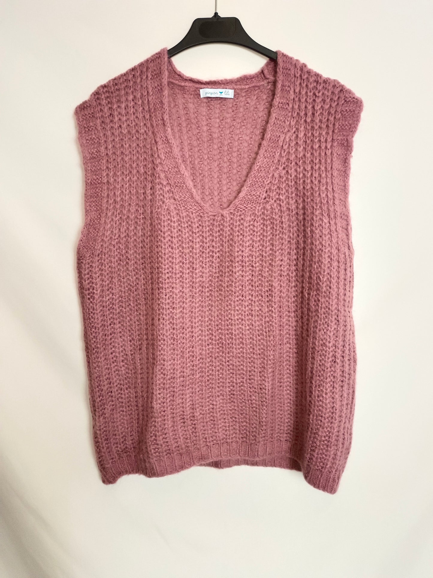 PINPON  LILI. Chaleco punto rosa TU(m)